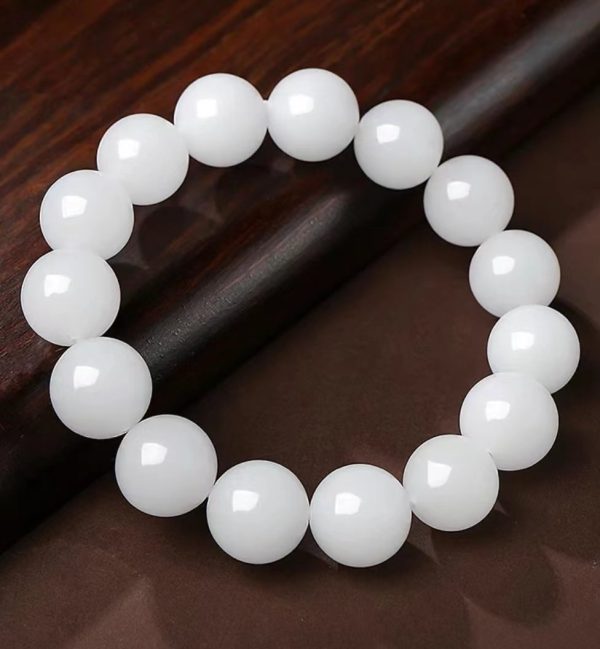 Gold wire jade beads bracelet-132