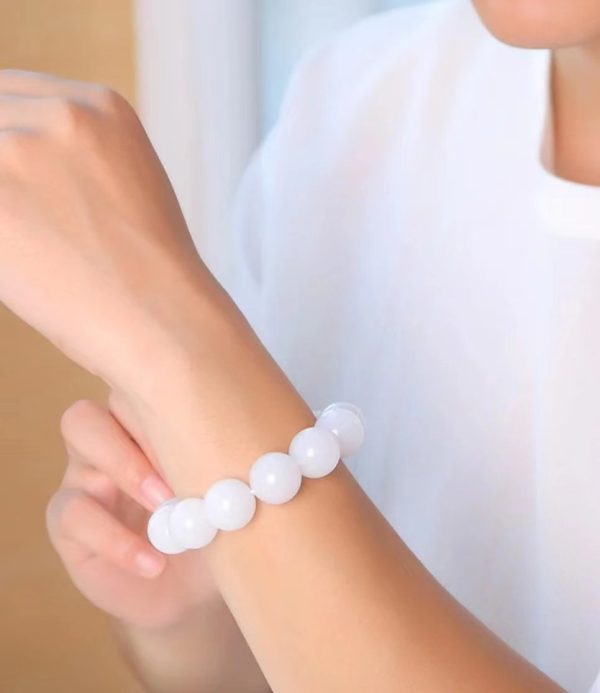 Gold wire jade beads bracelet-132 - Image 4
