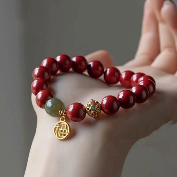 Natural raw ore purple gold sand single ring bracelet-140