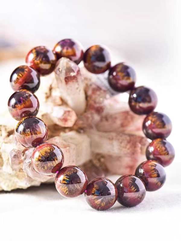 Violet titanium 23 kinds of mineral crystal bracelet-141 - Image 2