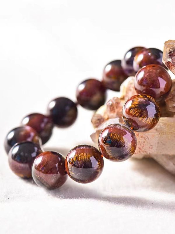 Violet titanium 23 kinds of mineral crystal bracelet-141