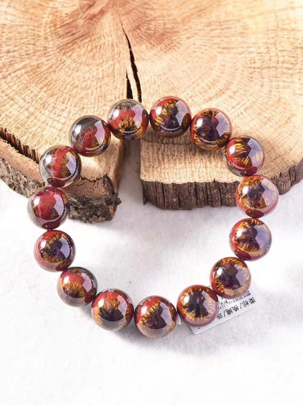 Violet titanium 23 kinds of mineral crystal bracelet-141 - Image 3