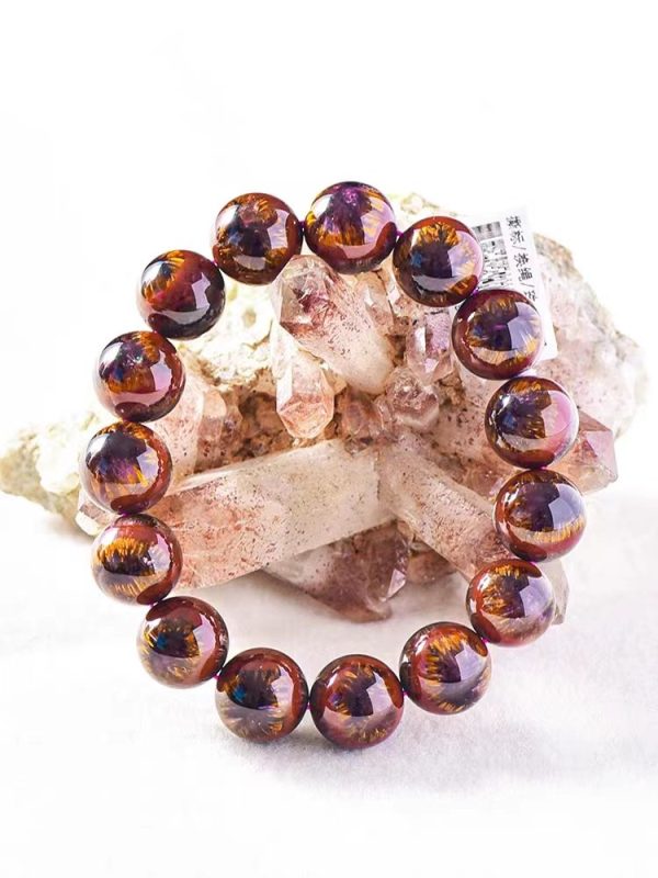 Violet titanium 23 kinds of mineral crystal bracelet-141 - Image 4