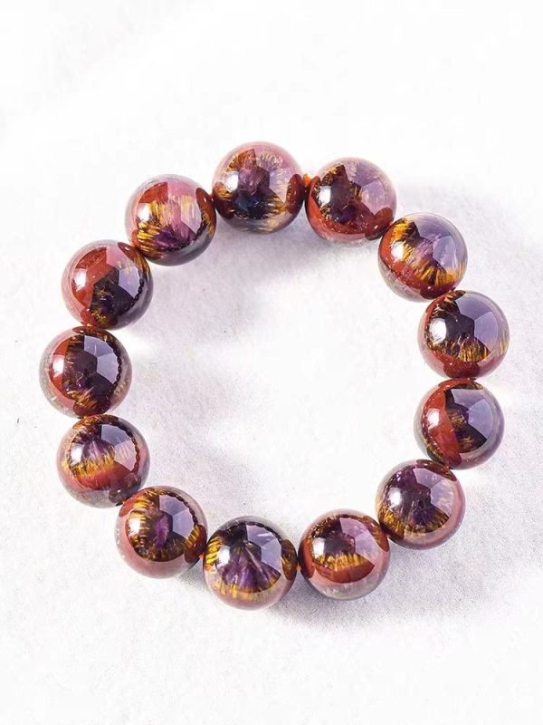 Violet titanium 23 kinds of mineral crystal bracelet-141 - Image 5