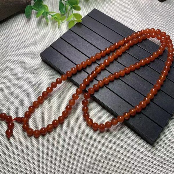 Red agate multi-loop bracelet-204 - Image 3