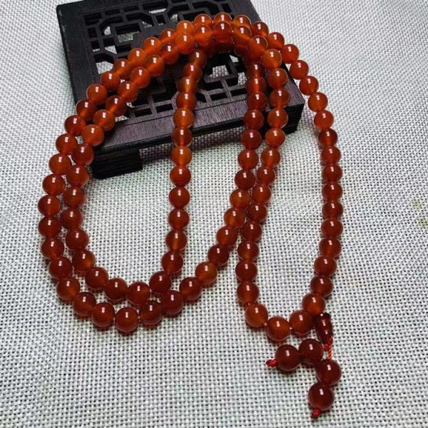 Red agate multi-loop bracelet-204 - Image 2