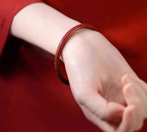 Natural raw ore purple gold sand bracelet-214 - Image 3