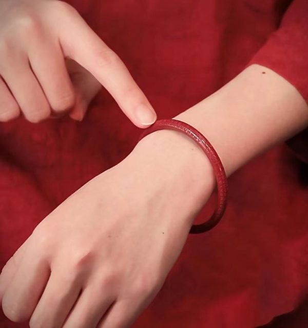 Natural raw ore purple gold sand bracelet-214 - Image 4