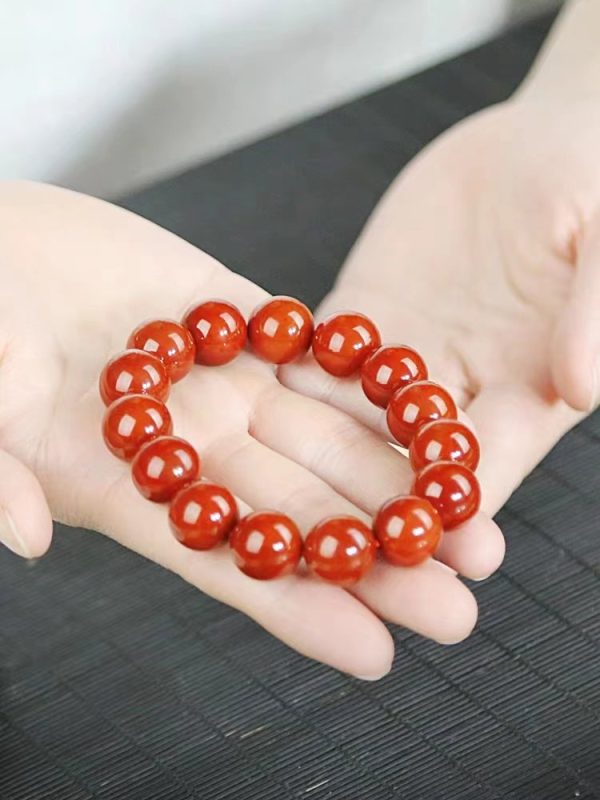 Red agate persimmon bracelet-215 - Image 5