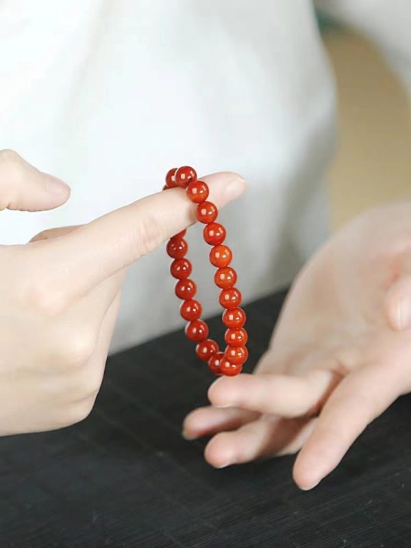 Red agate persimmon bracelet-215 - Image 3