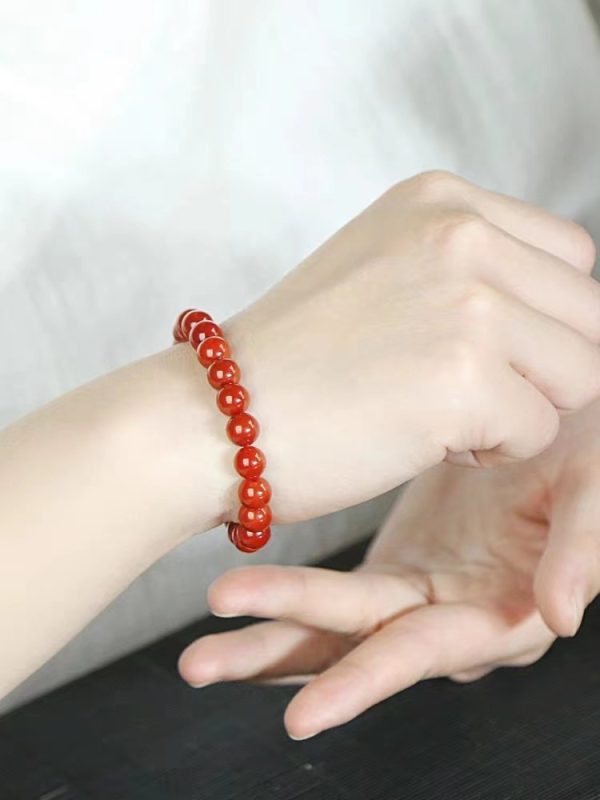 Red agate persimmon bracelet-215 - Image 4