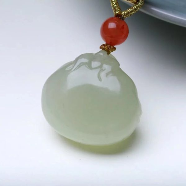 Hetian jade hugging Buddha pendant-216 - Image 5