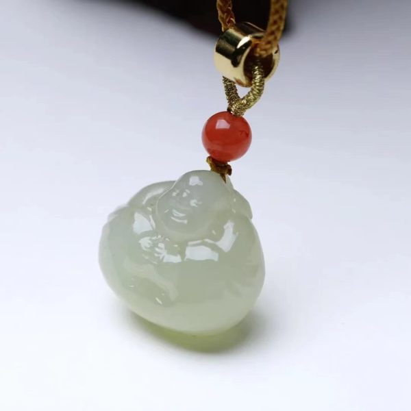 Hetian jade hugging Buddha pendant-216 - Image 4